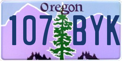 OR license plate 107BYK