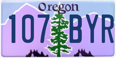 OR license plate 107BYR