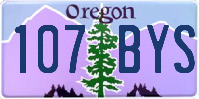 OR license plate 107BYS