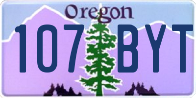 OR license plate 107BYT