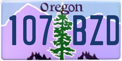 OR license plate 107BZD