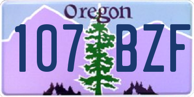 OR license plate 107BZF