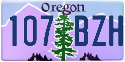 OR license plate 107BZH