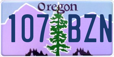 OR license plate 107BZN