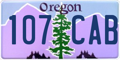 OR license plate 107CAB