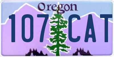 OR license plate 107CAT