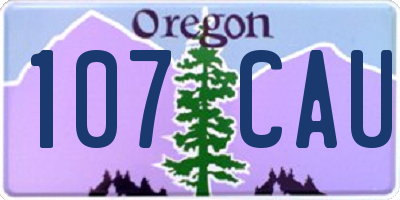 OR license plate 107CAU