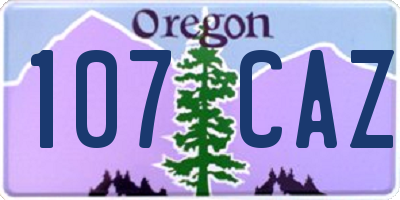 OR license plate 107CAZ