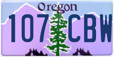 OR license plate 107CBW