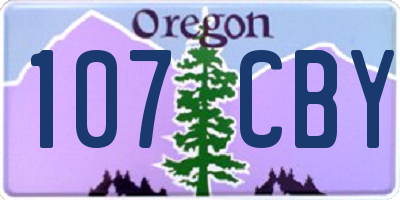 OR license plate 107CBY