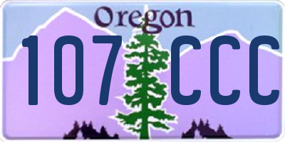 OR license plate 107CCC
