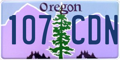 OR license plate 107CDN