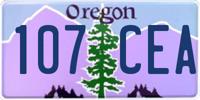 OR license plate 107CEA