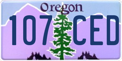 OR license plate 107CED