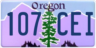 OR license plate 107CEI