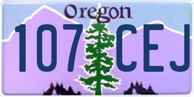 OR license plate 107CEJ