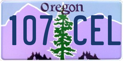 OR license plate 107CEL