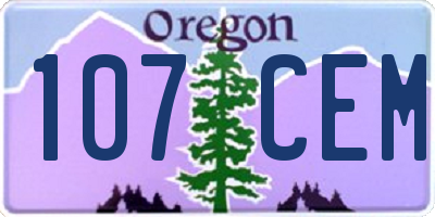 OR license plate 107CEM