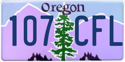 OR license plate 107CFL