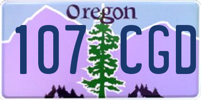 OR license plate 107CGD