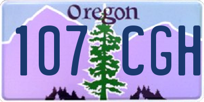 OR license plate 107CGH