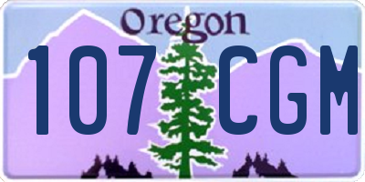 OR license plate 107CGM