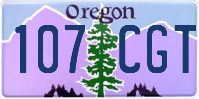 OR license plate 107CGT