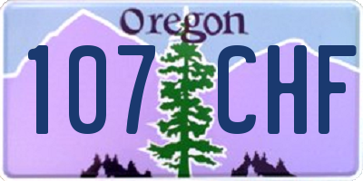 OR license plate 107CHF