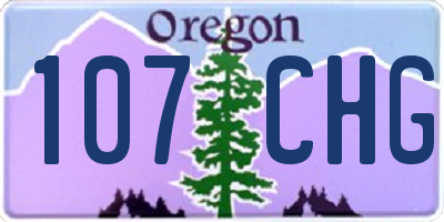 OR license plate 107CHG