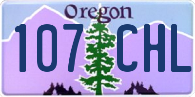 OR license plate 107CHL