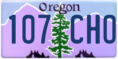 OR license plate 107CHO