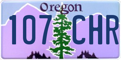 OR license plate 107CHR