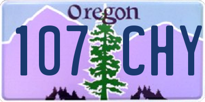 OR license plate 107CHY