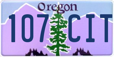 OR license plate 107CIT