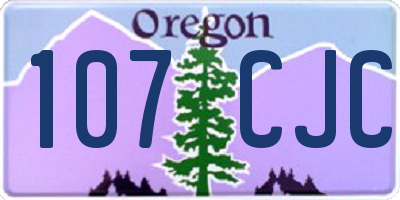 OR license plate 107CJC