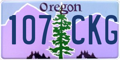 OR license plate 107CKG