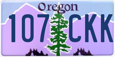 OR license plate 107CKK