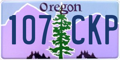 OR license plate 107CKP