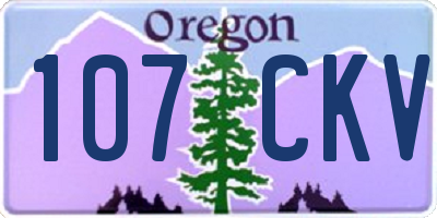 OR license plate 107CKV