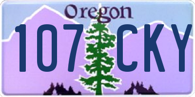 OR license plate 107CKY