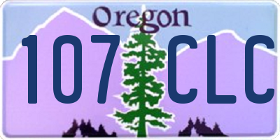 OR license plate 107CLC