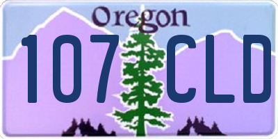 OR license plate 107CLD