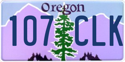 OR license plate 107CLK