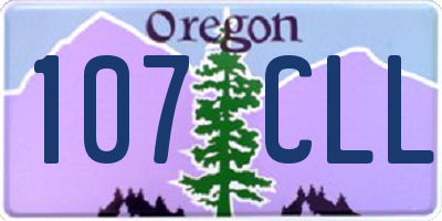 OR license plate 107CLL