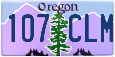 OR license plate 107CLM