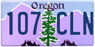 OR license plate 107CLN