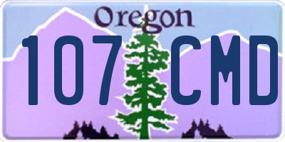 OR license plate 107CMD