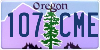 OR license plate 107CME