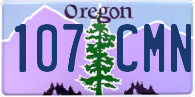 OR license plate 107CMN