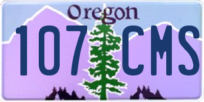 OR license plate 107CMS